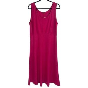 Cut Loose Berry Linen Sleeveless Midi Dress Size Large NWT